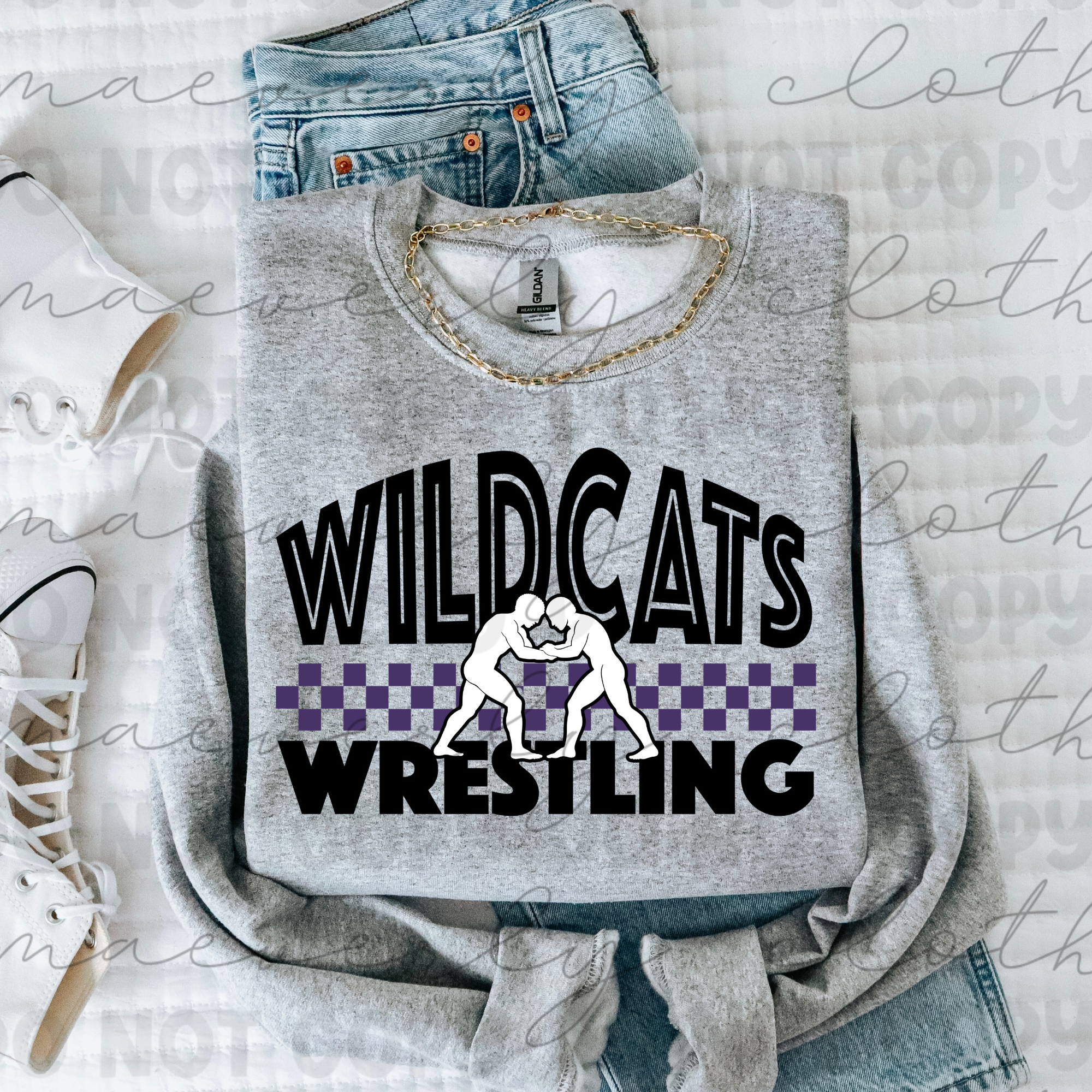 Keystone Wildcats Bold Any Sport or Club Tee/Crewneck