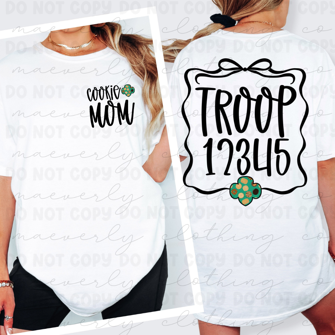 Girl Scouts Cookie Mom Coquette F/B Graphic