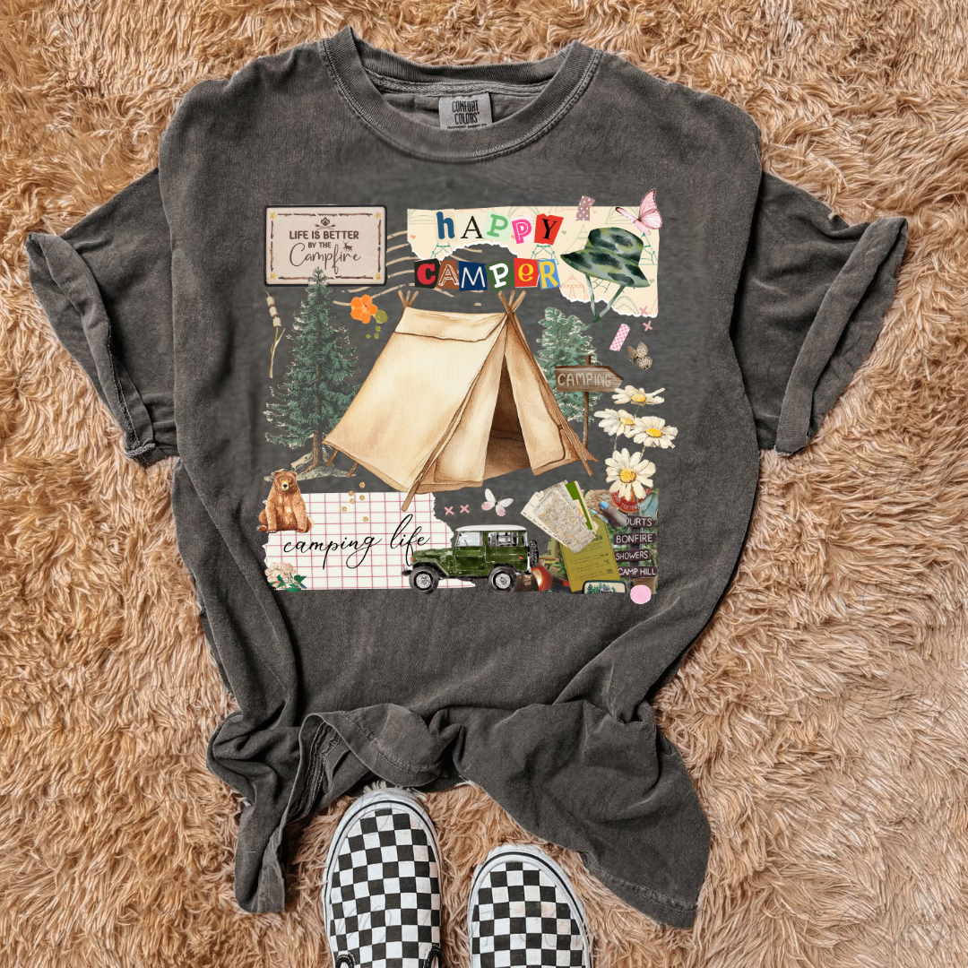 Camping Collage Graphic