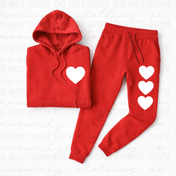 Love Day Heart Sweatshirt/Joggers Set