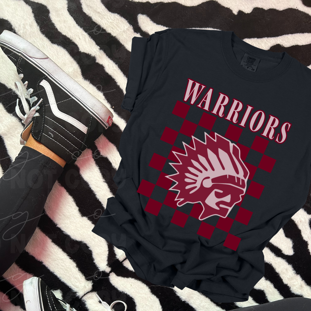 Walsh Warriors Bleacher Check Tee/Crewneck