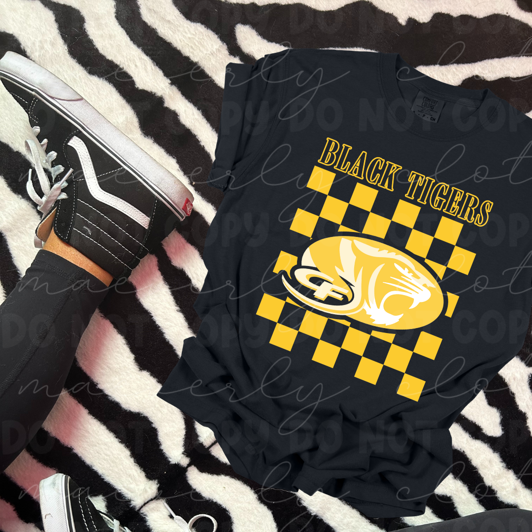 Cuyahoga Falls Bleacher Check Tee/Crewneck