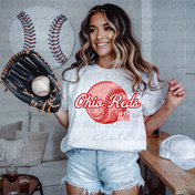 Ohio Reds Big Baseball Graphic W/ Customization