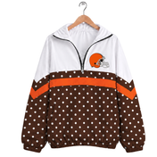 The Varsity Club Quarter Zip - Cleveland Browns - Brown Bottom Polka Dots [ETA 5-6.5 weeks]