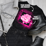 Your School/Mascot Pink Out Graffiti Style Tee/Crewneck