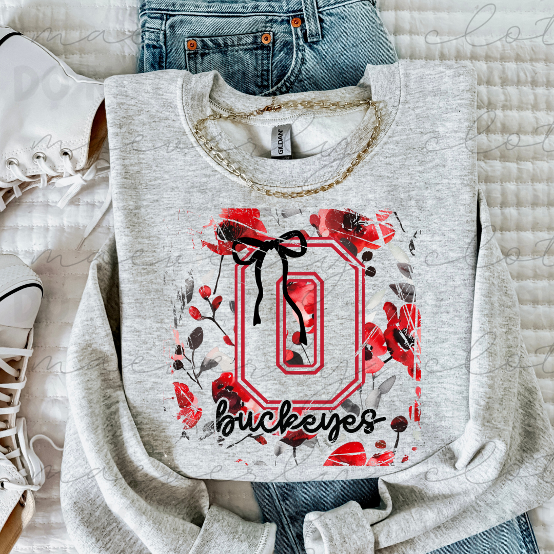 Ohio State Spirit Bloom Tee/Crewneck