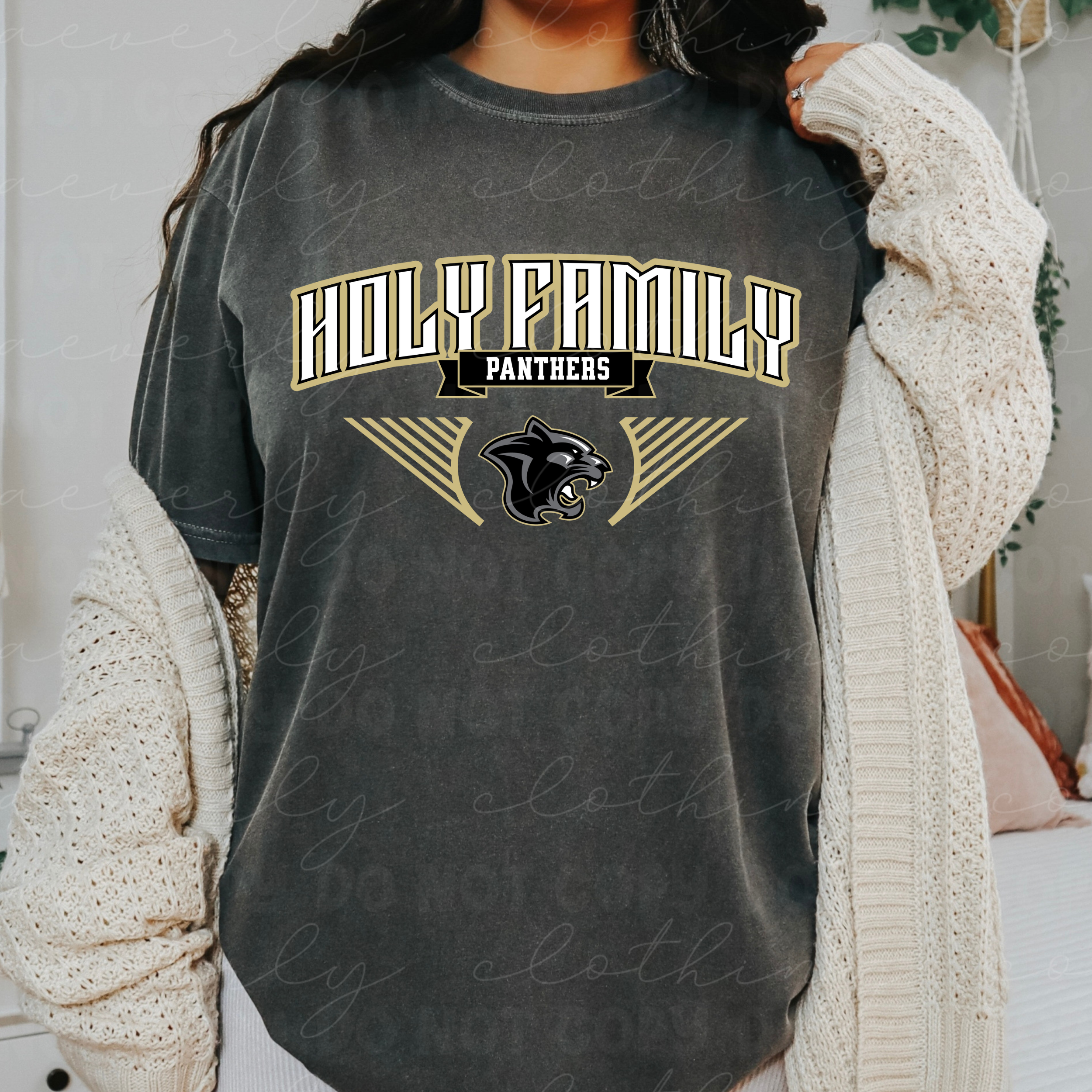 Holy Family Old School Varsity Tee/Crewneck