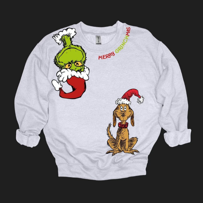 Peek-a-Boo Grinch Tee/Crewneck