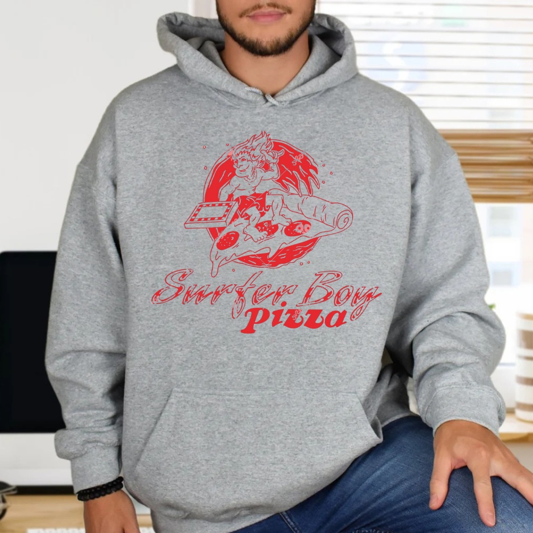 Surfer Boy Pizza Tee/Crewneck