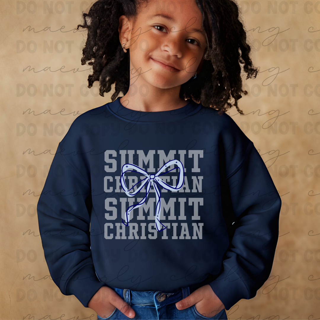 Summit Christian Varsity Bow Tee/Crewneck