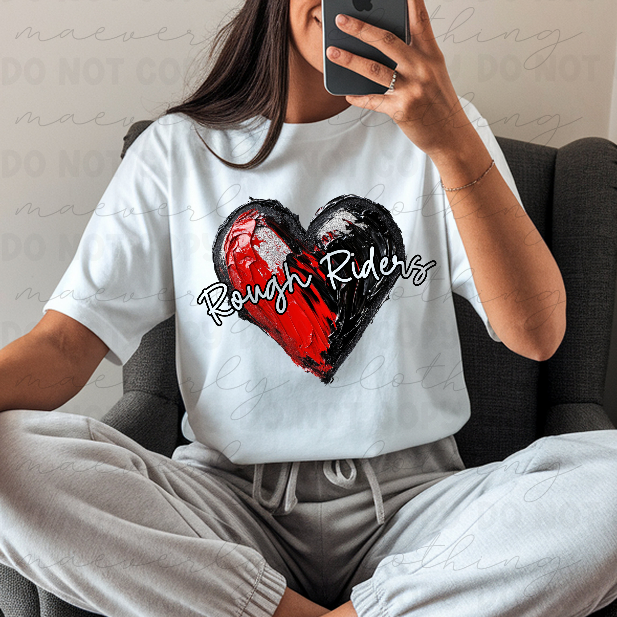 Kent Rough Riders Painted Heart Tee/Crewneck