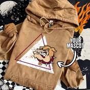 Custom Retro Edge Mascot Tee/Crewneck - ANY SCHOOL/TEAM
