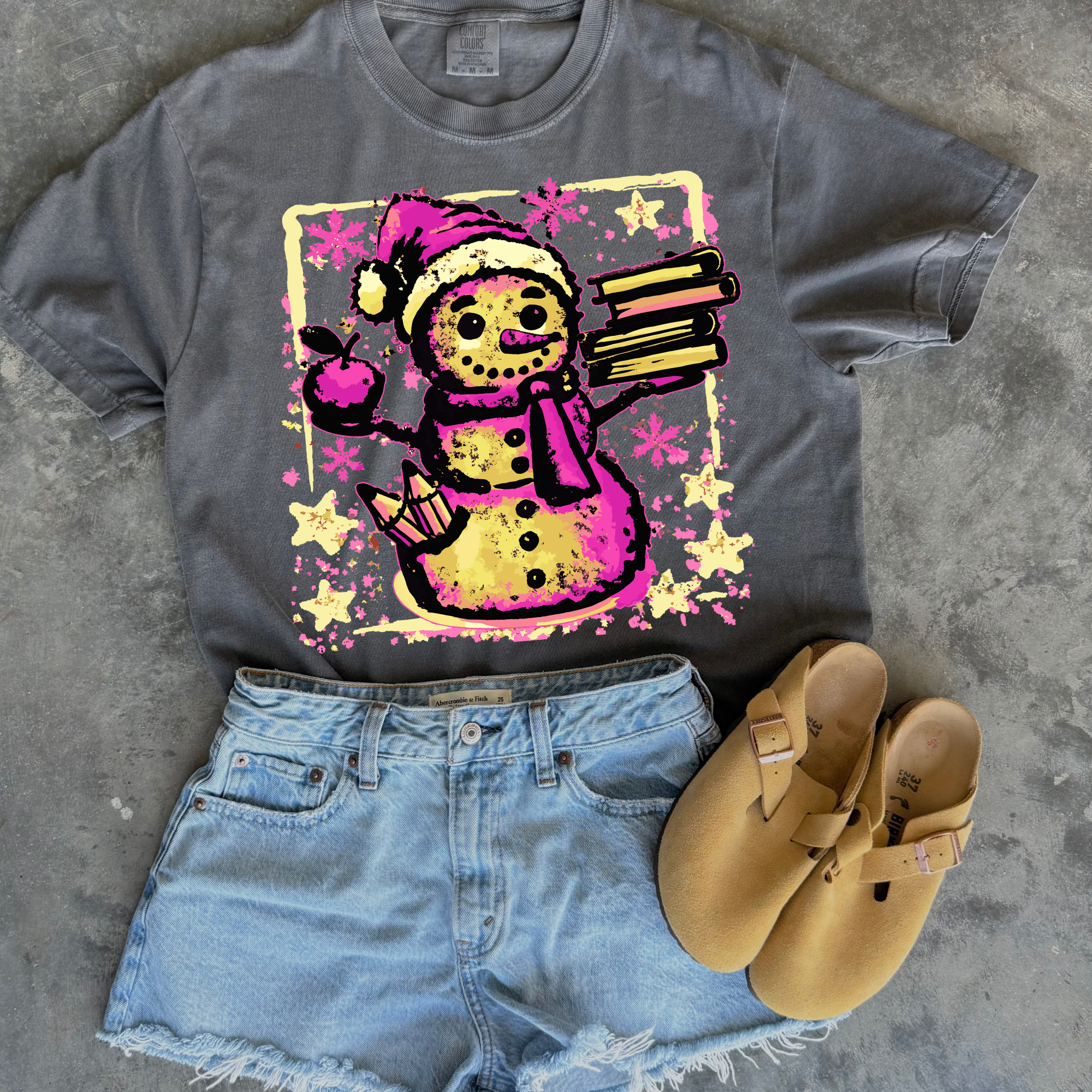 Teacher Snowman Tee/Crewneck