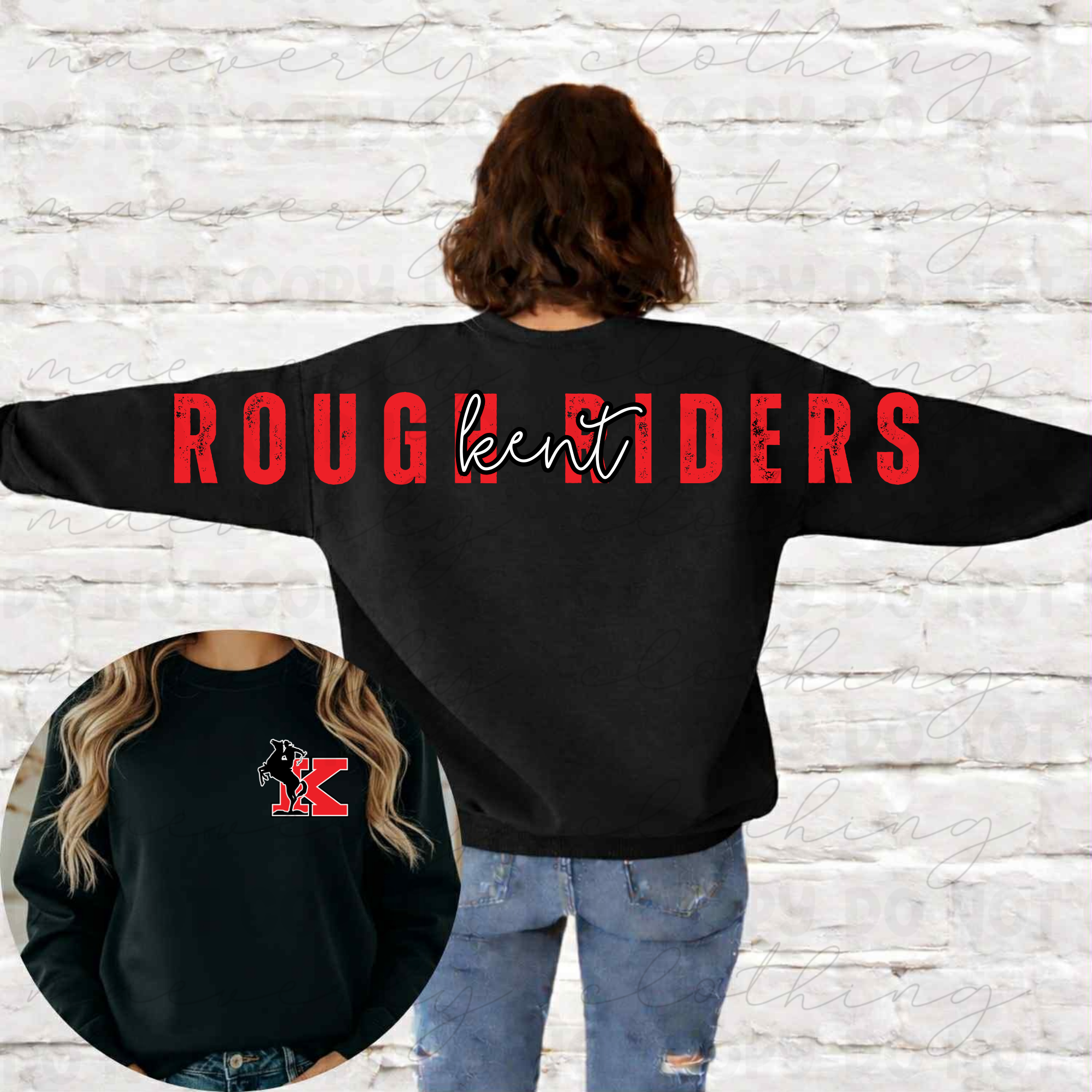 Kent Rough Riders Custom Back Crewneck Preorder