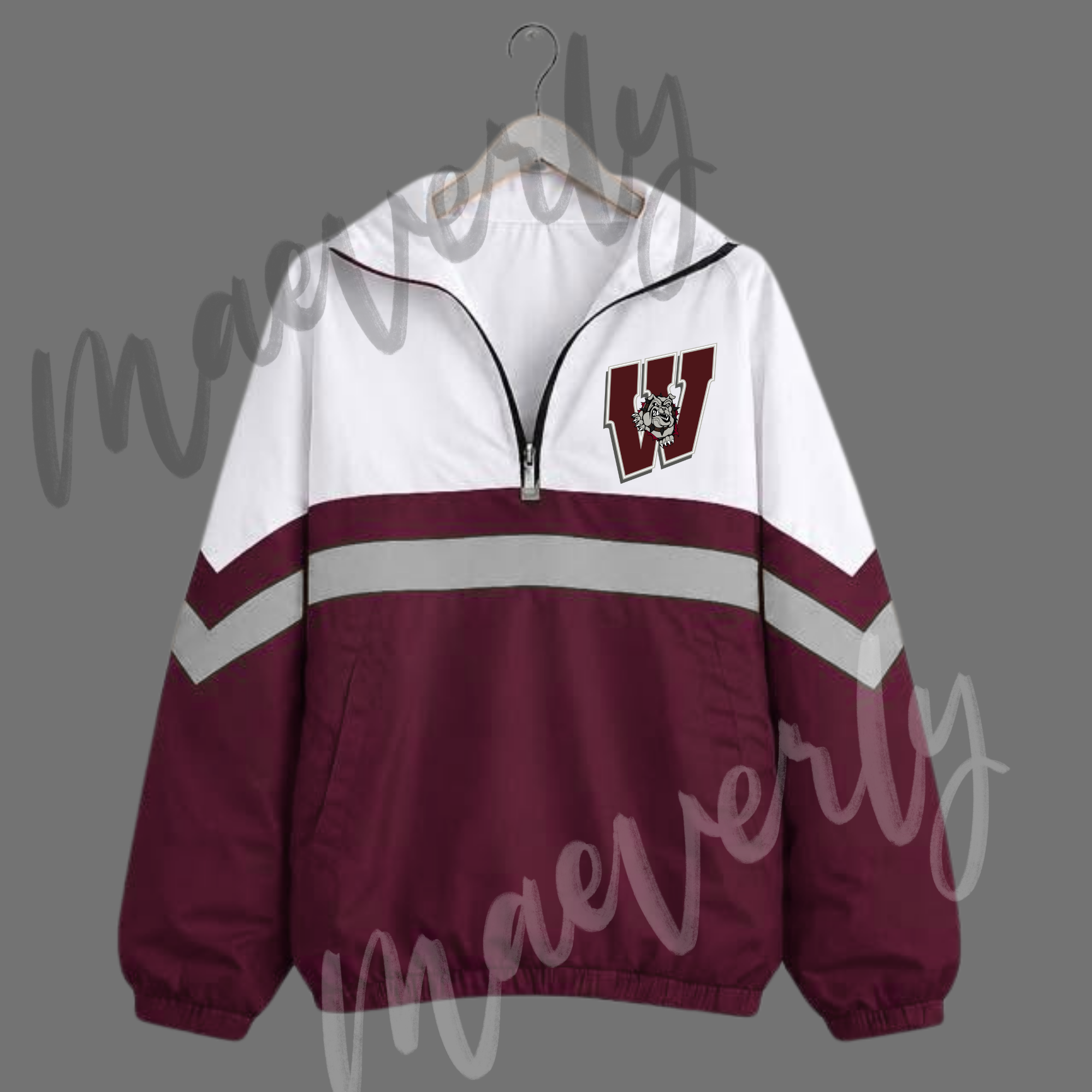 The Varsity Club Quarter Zip - Woodridge Bulldogs Options 9 [ETA 5-6.5 weeks]