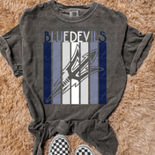 McDonald Blue Devils Panel Mascot Tee/Crewneck