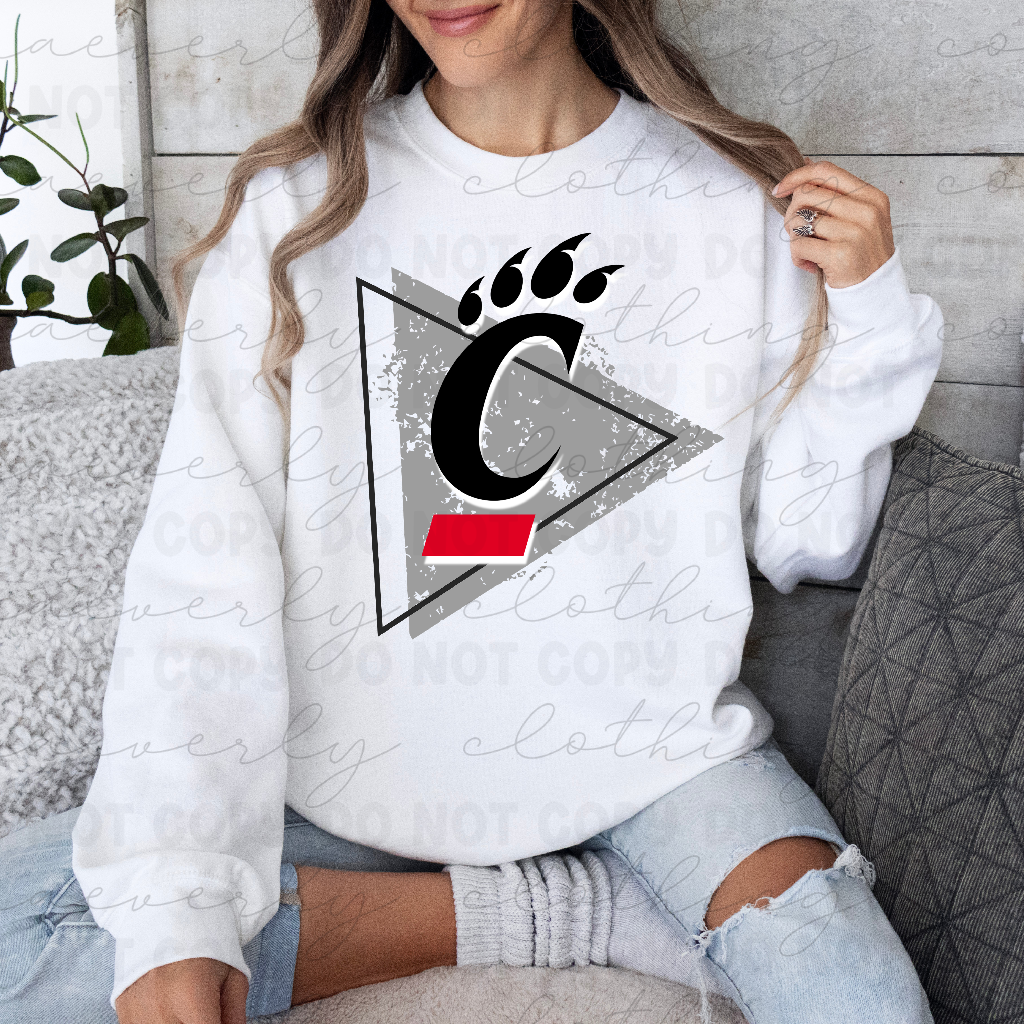 Customi Retro Edge Mascot Tee/Crewneck - ANY SCHOOL/TEAM
