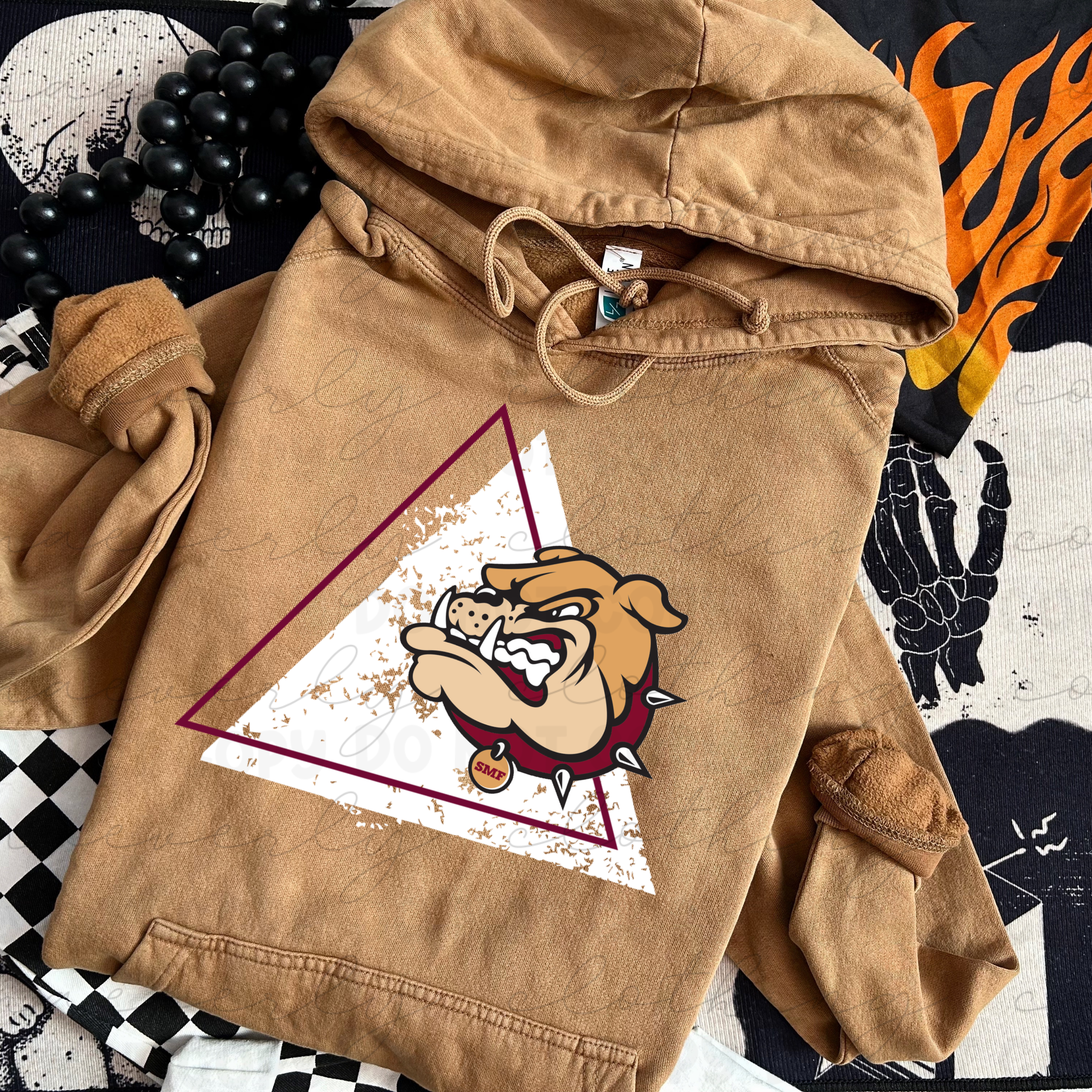 Customi Retro Edge Mascot Tee/Crewneck - ANY SCHOOL/TEAM