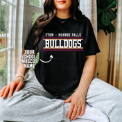 Custom Retro Stripe Classic Tee/Crewneck - ANY SCHOOL/TEAM