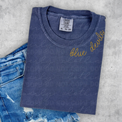 Tallmadge Blue Devils Faux Stitched Mascot Tee/Crewneck