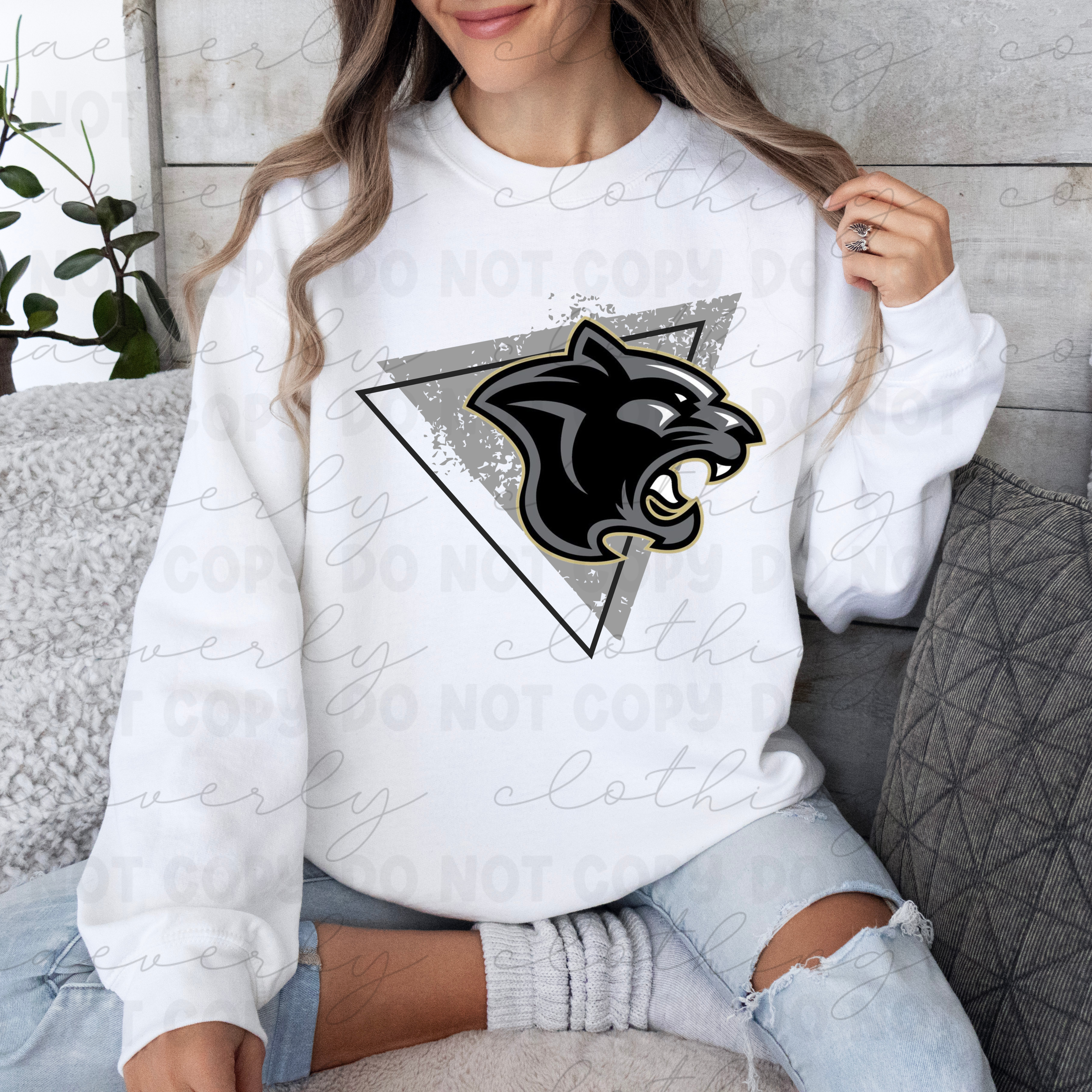 Customi Retro Edge Mascot Tee/Crewneck - ANY SCHOOL/TEAM