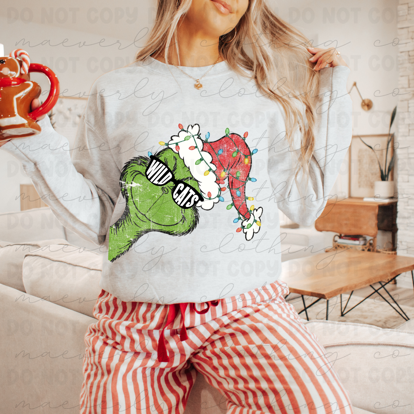 Your School/Mascot Peek a Boo Green Guy Tee/Crewneck