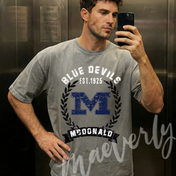 The Old School Mascot Graphic || McDonald Blue Devils