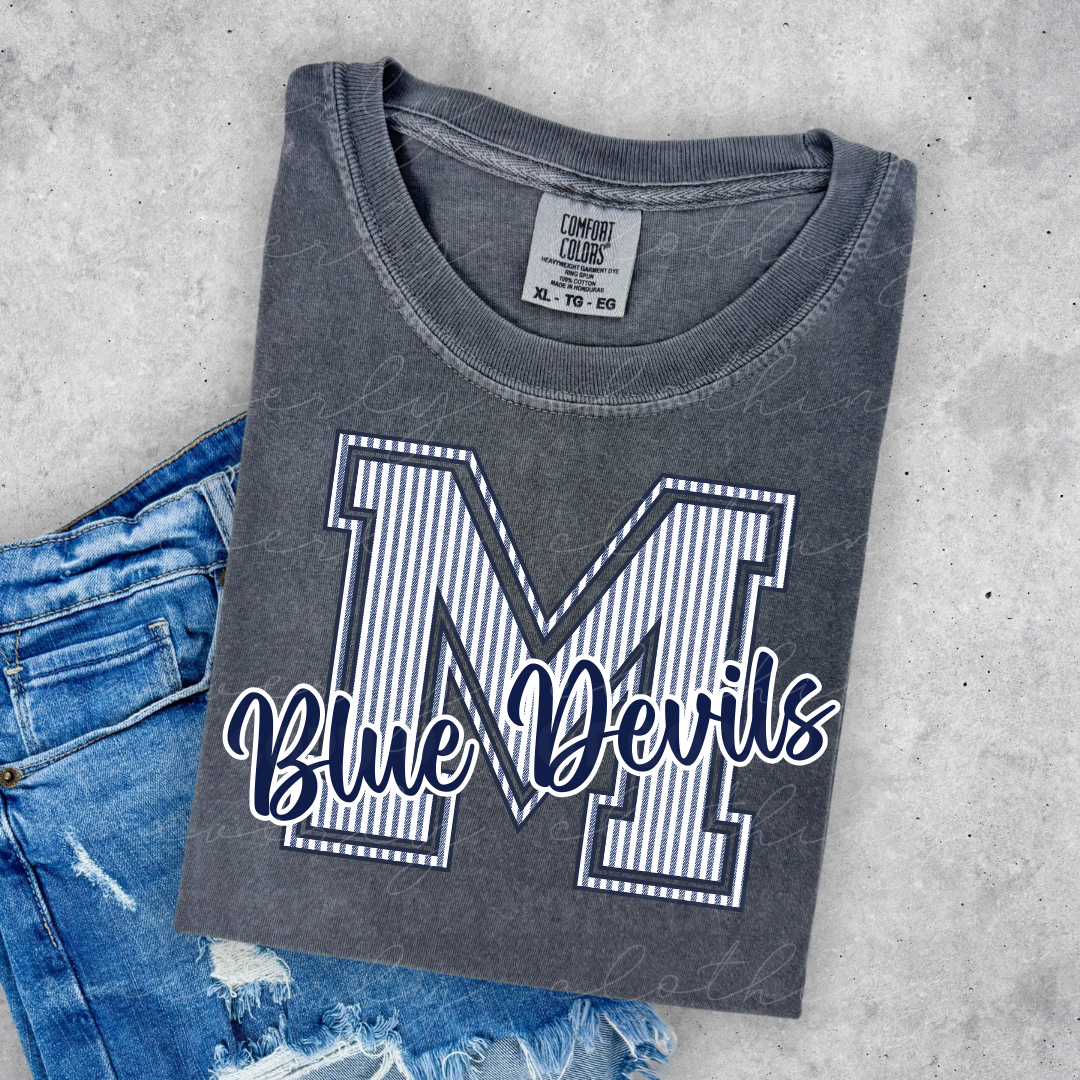 McDonald Blue Devils Seersucker Tee/Crewneck