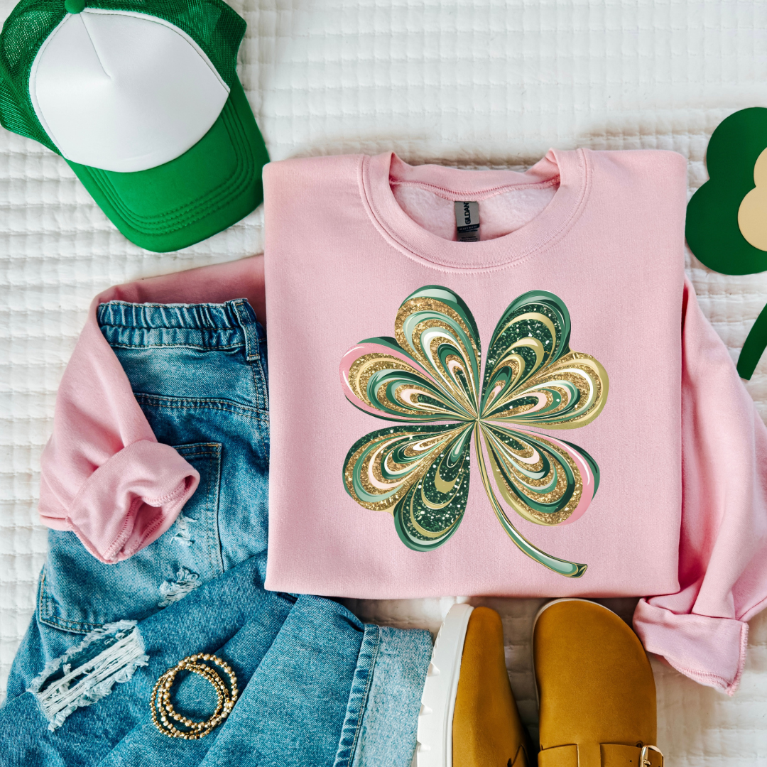 Golden Swirl Shamrock Tee/Crewneck Sweatshirt