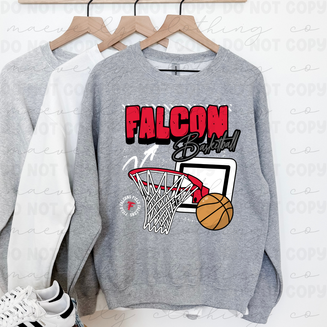 Field Falcons Retro Basketball Tee/Crewneck