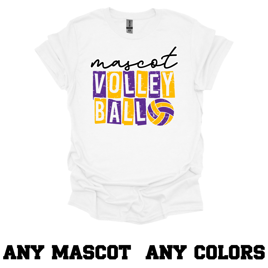 CUSTOM Stamped Mascot Sport Tee