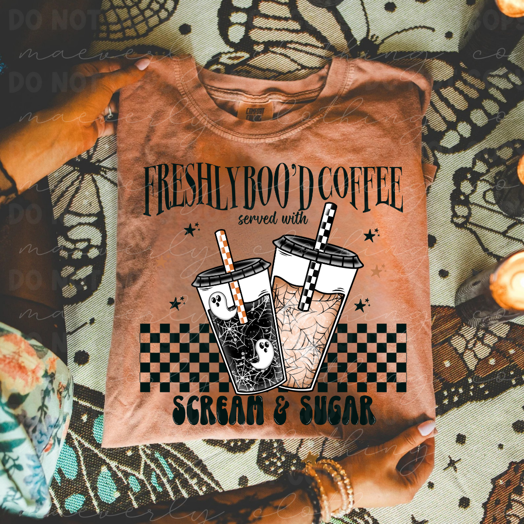 Freshly Boo'd Coffee Tee/Crewneck