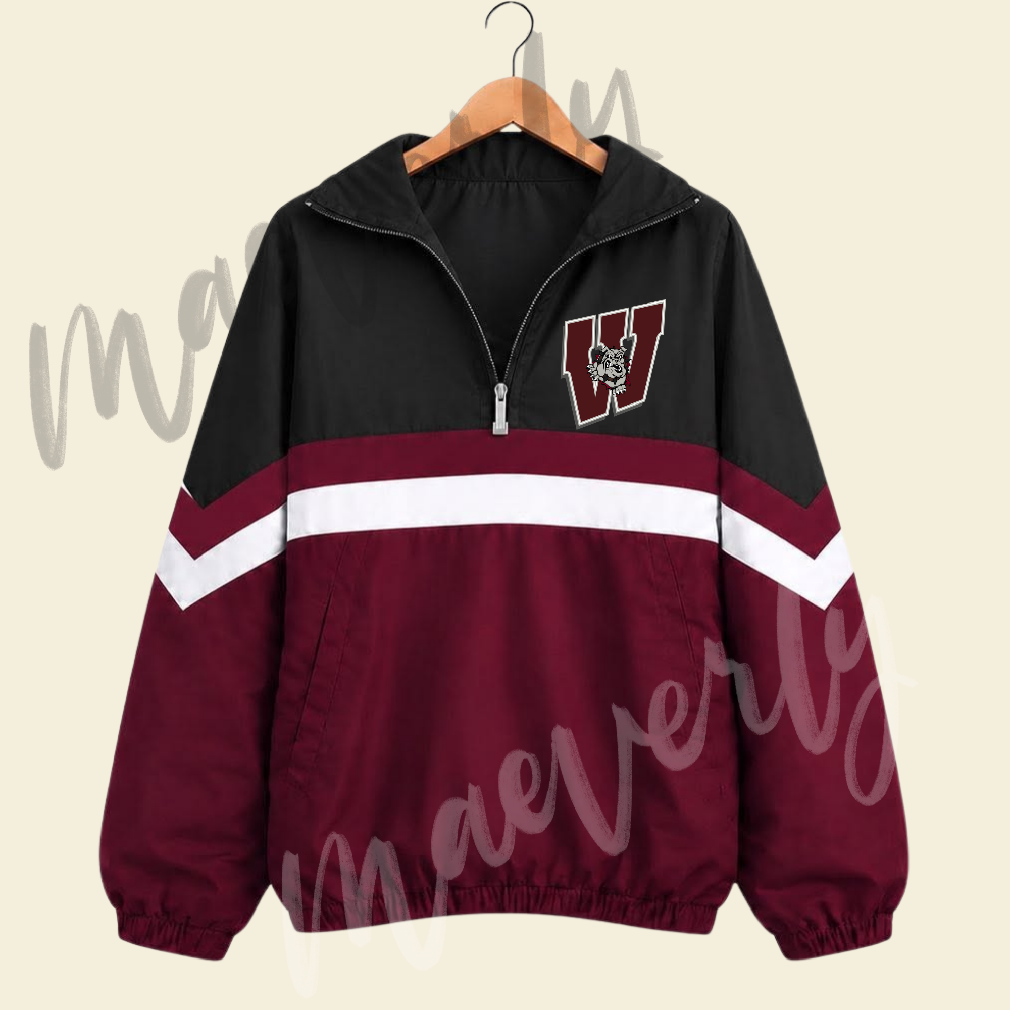 The Varsity Club Quarter Zip - Woodridge Bulldogs Options 8 [ETA 5-6.5 weeks]