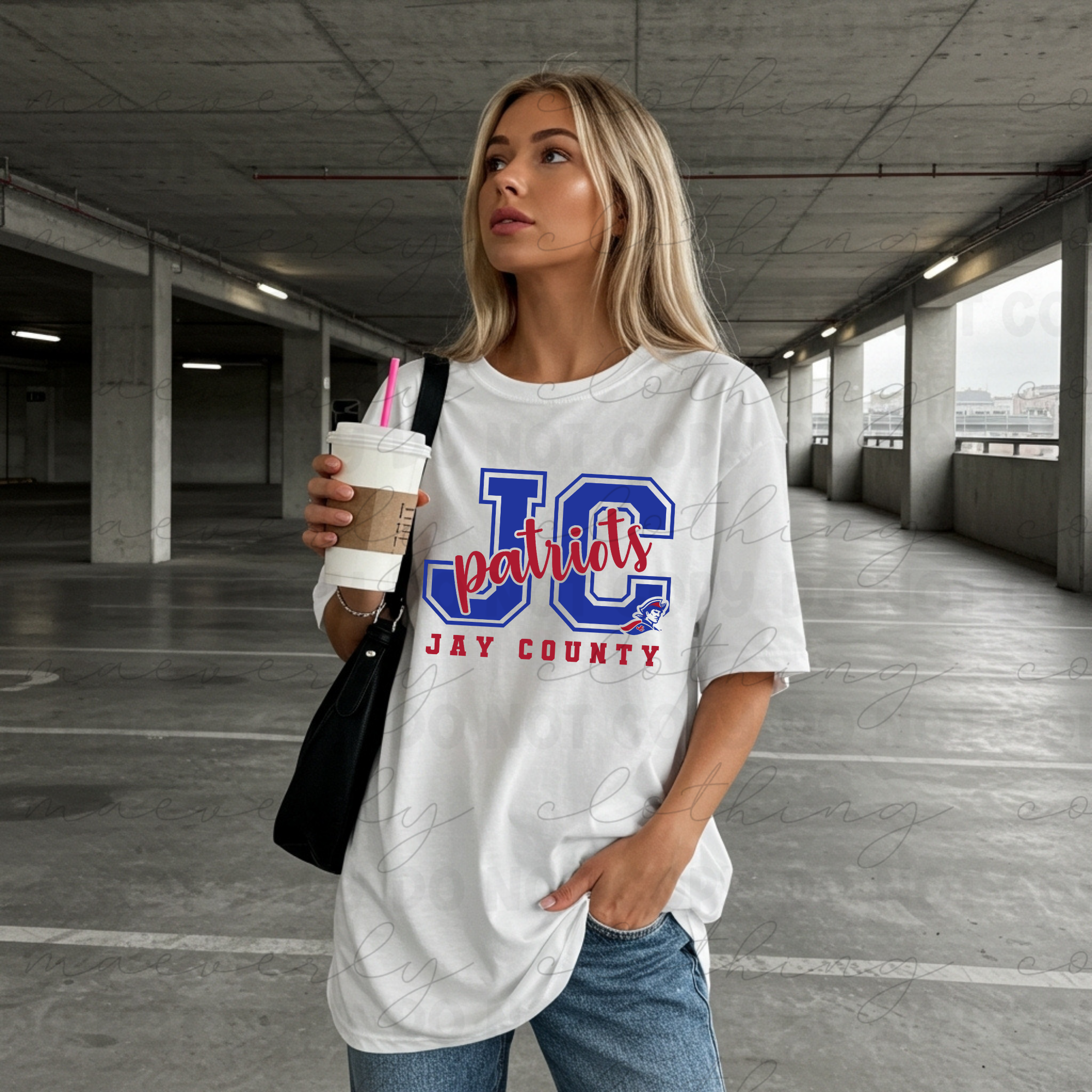 Any School/Any Team Initial Mascot Team Spirit Graphic