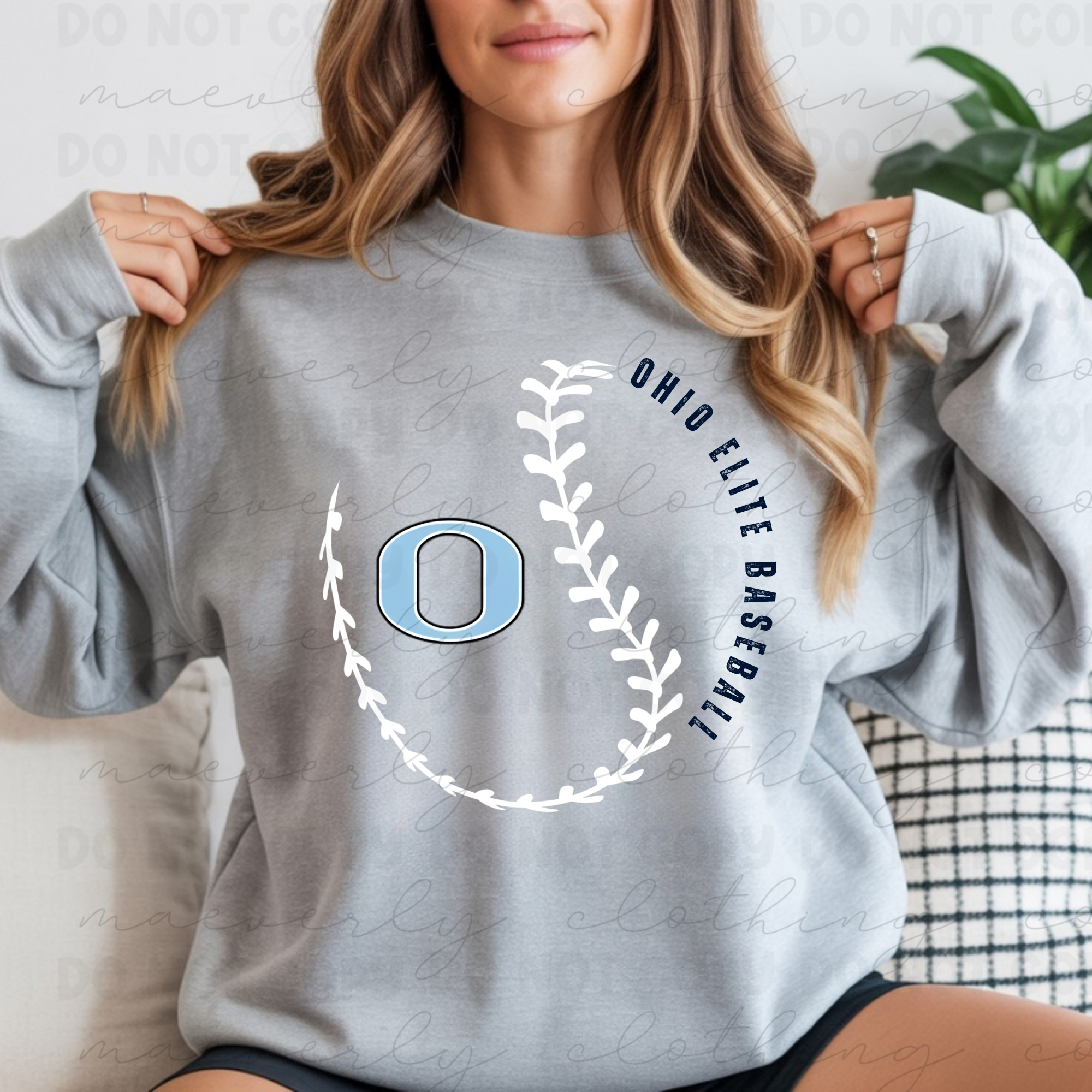 Baseball Stitched Outline Graphic