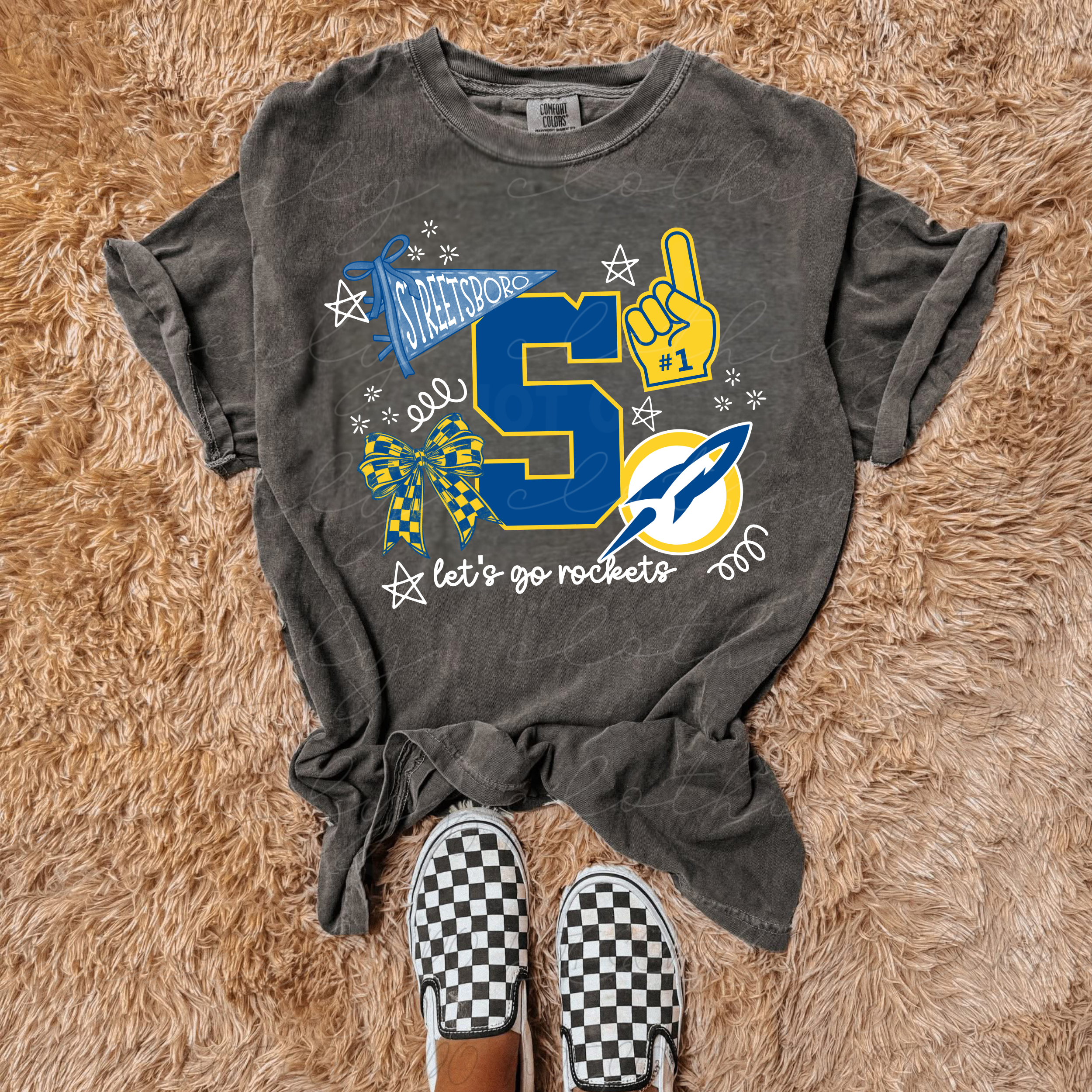 Streetsboro Rockets Pep Rally Pick Mascot Tee/Crewneck