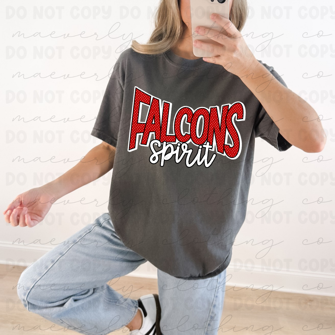 Field Falcons Polka Dot Name Tee/Crewneck