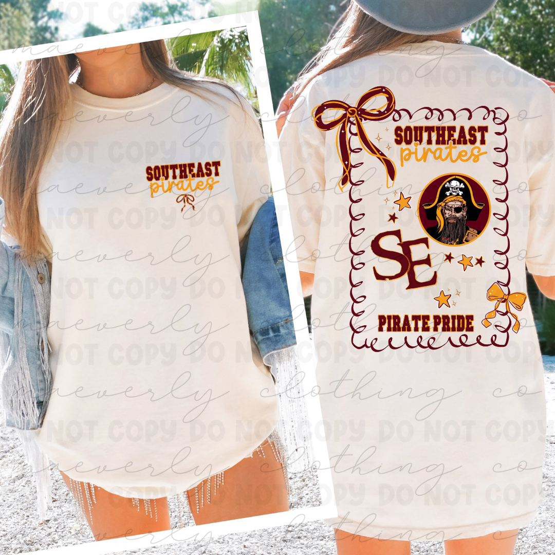 Southeast Pirates Coquette Spiritwear Graphic