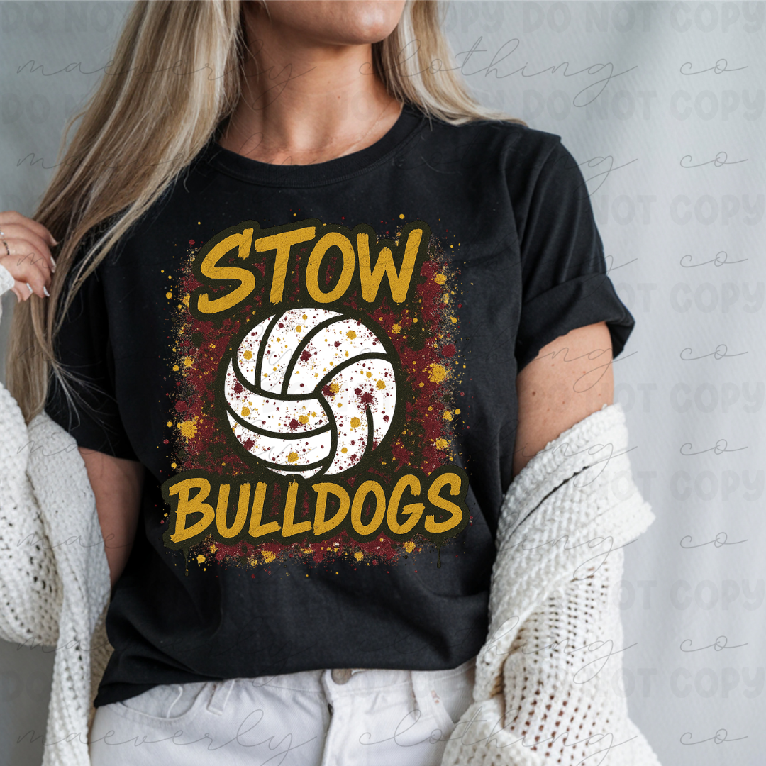 Graffiti Volleyball Bulldog Graphic