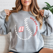 Ohio Reds Baseball Stitched Outline Graphic