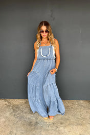 Boho Lace Denim Overalls // ETA May