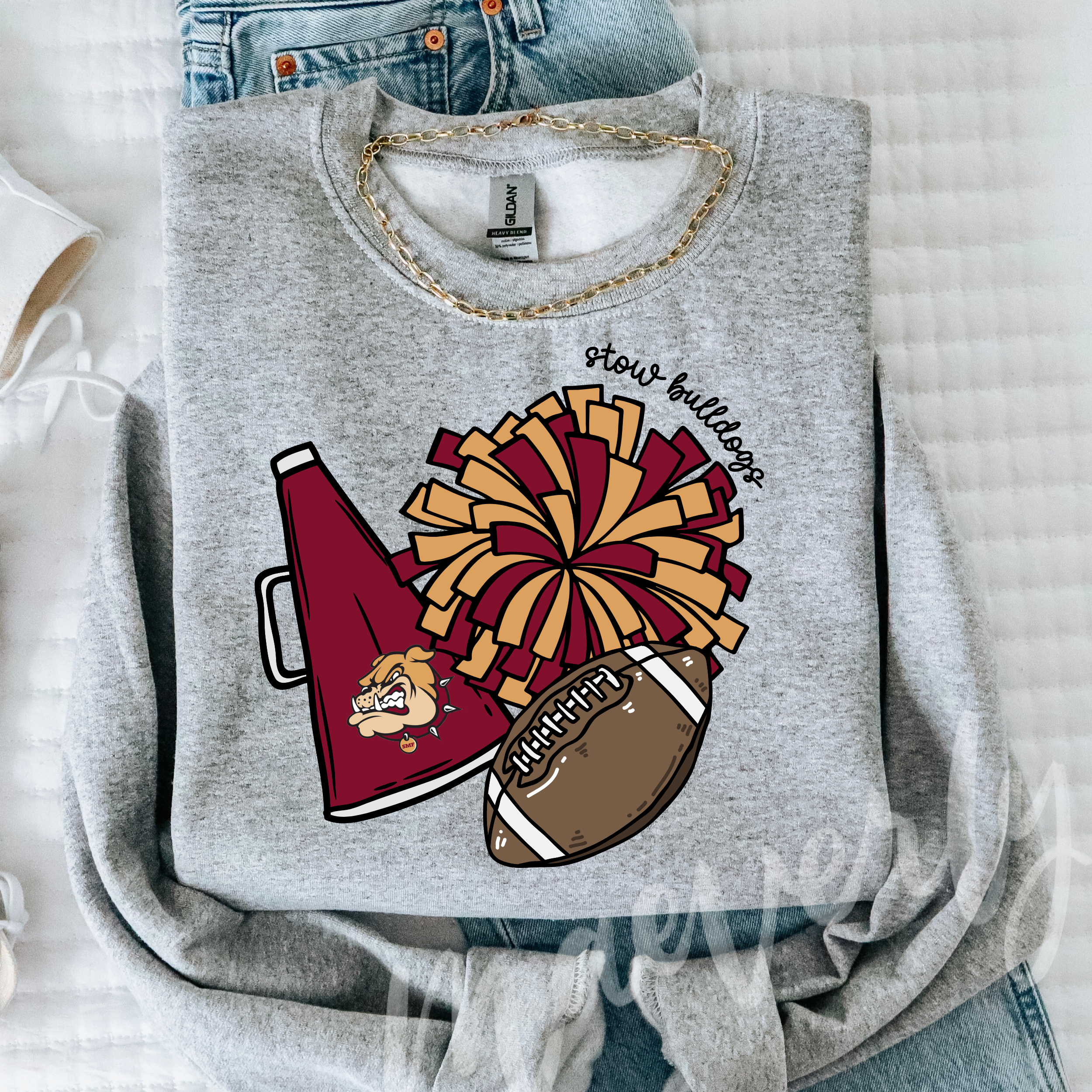 Cutesy Cheer + Football Graphic || Stow Cheer Fundraiser