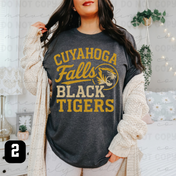Retro Cuyahoga Falls Black Tigers Spiritwear - Preorder