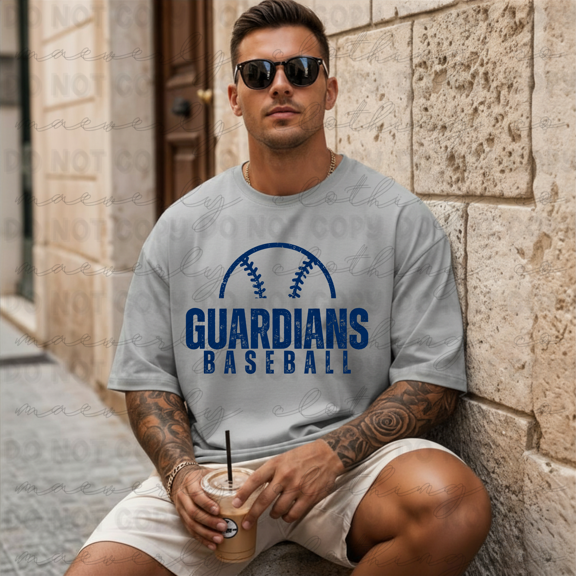 Guardians Distressed Baseball Graphic