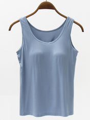 ALL SIZES Wide Strap Tank with Built-Bra - PREORDER