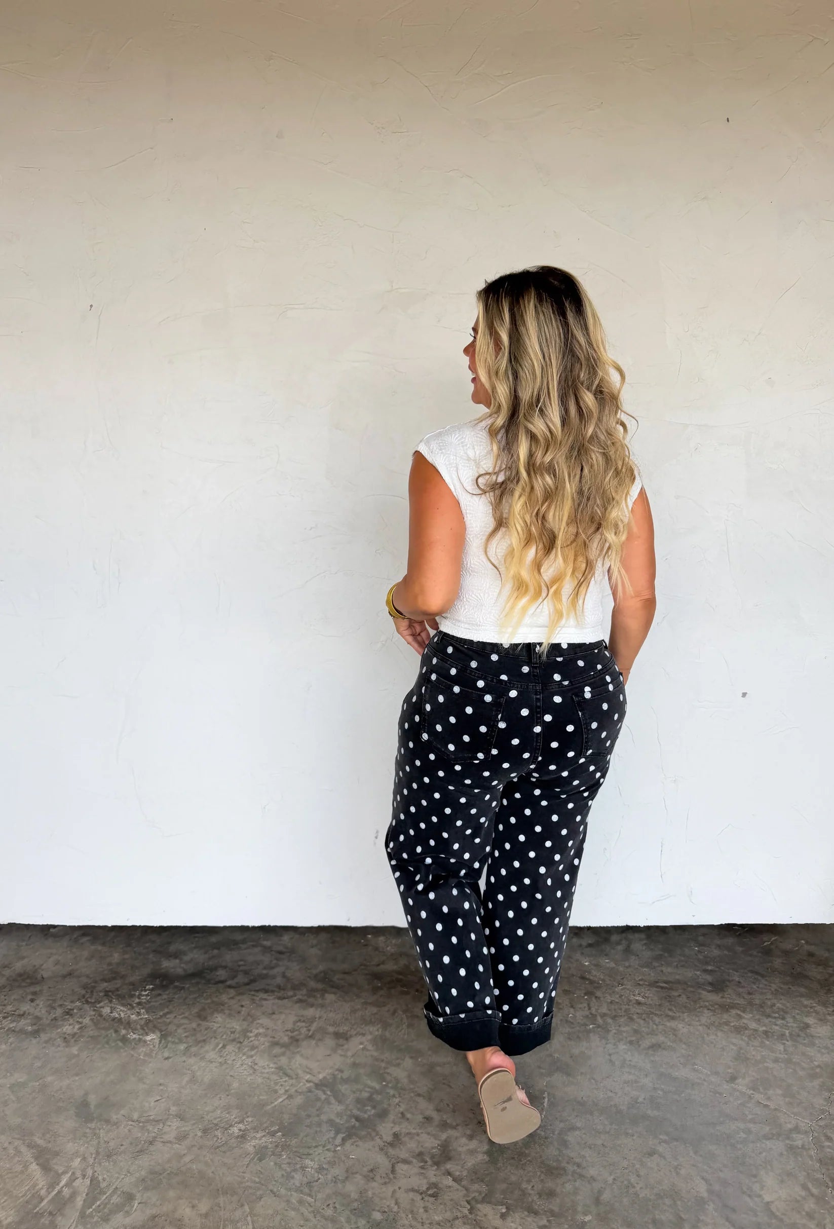 PREORDER: Polka Dot Black Denim, Early September Arrival