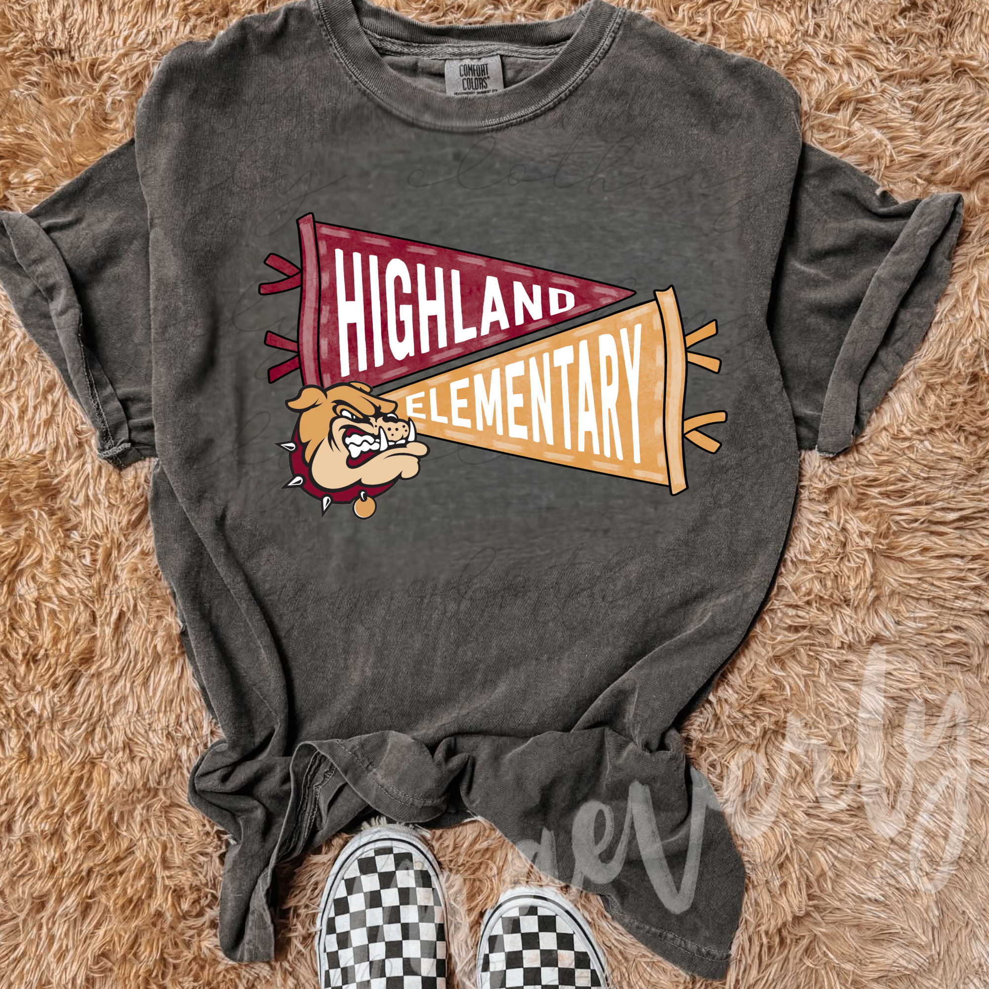 Highland Pennant || Stow Bulldogs Graphic