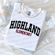 Highland Elementary Block School Spirit Tee/Sweatshirt