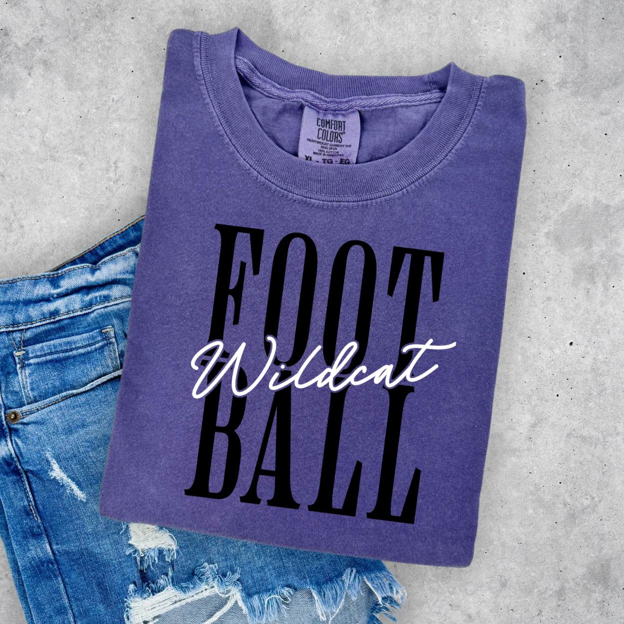 Slanted Football Graphic || Keystone Wildcats
