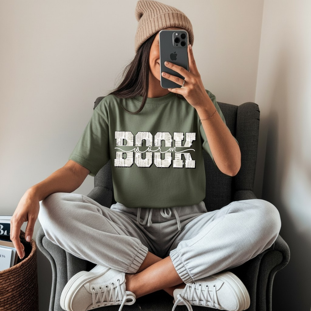 Real Pages Book Worm Graphic